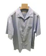 Button short sleeve shirt S,M Interstellar blue