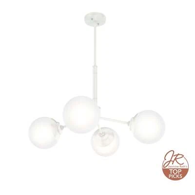 Hunter Hepburn 4 Light Chandelier Ceiling Fixture Vintage Modern Glam Industrial