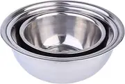 PHENOFICE 1 Set Stainless Steel Mixing Bowl Set Practical Salad and Egg Bowl Set Silver for Kitchen Prep Mixing and Serving