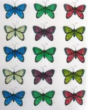 15 EDIBLE BUTTERFLY RICE PAPER WAFER CARD CAKE CUPCAKE PARTY TOPPERS