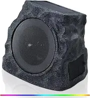 Outdoor Rock Bluetooth Speakers Waterproof Solar-Powered Wireless Bluetooth Rock Speakers Outdoor Waterproof Patio with Lights RGB and TWS Pair for Outside Deck Pool