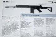 FN FAL Assault Rifle Gun Picture Out of Print Spec Sheet Article Decor