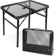 E EASTSTORM Grill Camping Table Outdoor Folding Picnic - Portable, Compact & Foldable for Easy Storage Great Picnic, Garden, Patio, Dining, BBQ, Party, Market Small Size, Black, (AM0915B1)