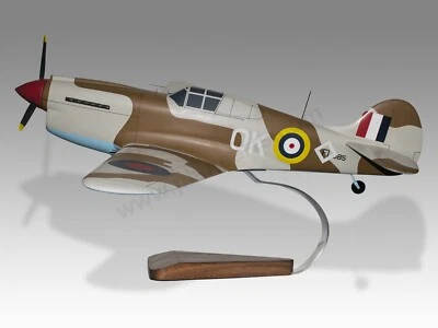 Curtiss P-40 Warhawk RAAF Solid Mahogany Wood Handmade Desktop Airplane Model