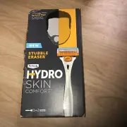 Schick Hydro Stubble Eraser 3-Blade Razor 1 Handle + 2 Cartridges