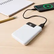 USB-A to USB-C 15W 5000mAh Portable Charger - White