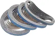Vaguelly 40pcs Detail Sander Sandpaper Sanding Paper 40/60/80/120 Grits Sanding Belt for Wood Furniture Finishing Metal Sanding and Automotive Polishing,
