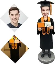 Customized Graduation Bobbleheads Figurine, PhD Bobblehead, Master Figurines Bobbleheads, Personalized Students Bobblehead