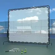 Tennis Rebound Practice Wall, 9.5 x 7Ft Tennis Rebounder Net for Tennis Racquet Sports Ball Pickleball, Tennis Backboard Net for Tennis Court Backyard Outdoor Training
