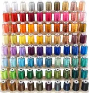 80 Spools 500M Polyester Embroidery Thread Kit Janome Robison-Anton Colors