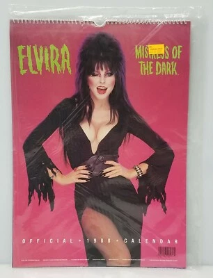 Elvira Mistress of the Dark Official 1988 Calendar XL 16.5" x 12" New Sealed