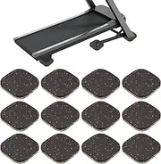 uxcell 12 Pcs Treadmill Mat Pads, 4x4x0.6 High Density Foam Anti Vibration Pad Sound Proof Floor Mat Exercise Equipment Mat for Carpet Protect Noise Reduction Home Gym, Orange