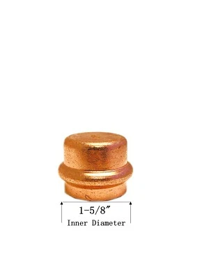 Libra Supply Lead Free 1-1/2 inch, 1-1/2'', 1-1/2-inch Copper Press Cap, P x P
