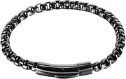 [HMOOY] Stainless Steel Box Chain Bracelet for Men Women, Square Rolo Chain Bracelet Gold/Silver/Black Stainless Steel Chain Bracelet Stainless Steel Jewelry