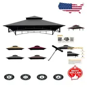 Lightweight Gray BBQ Canopy Top - Scratch-Resistant & Vented for Ventilation