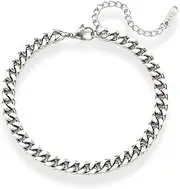 [Ynkkvre] Silver Heart Anklet for Women Heart Ankle Bracelets for Women Sterling Silver Sterling Silver Ankle Bracelets for Women Silver Anklet Adjustable Waterproof Anklet for Women Adjustable, One