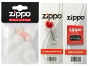 GENUINE ZIPPO COTTON LIGHTER WADDING 1FELT COTTON 1WICK 6FLINTS X SERVICE PARTS