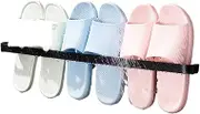 Wall Mounted Shoe Rack, 3 Pcs Wall Mount Bathroom Bedroom Shoe Hanging Holder Organizer Wall Door Towel Storage Shelf for Shoes(45cm Black)
