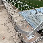 Razor Wire Barbed Wire Razor Barbed Wire, 304 Stainless Steel Wire Razor Fence, Garden Razor Ribbon Barbed Wire for Fence
