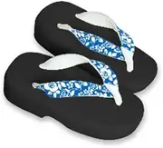 Hajime(一歩) [One Step] [Hajime] Geta Geta Clogs, Soft and Water Resistant, Made of Sponge, XS Black/Rose x Blue, Rose x Blue (Rose x Blue/XS), Rose × Blue, 18.5 cm