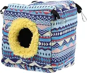 WOONEKY Guinea Pig Warm House Cotton Hedgehog Nest Sugar Glider Squirrel Bed Comfortable Windproof Hideout for Pets Winter Sleeping Space