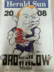 2008 Western Bulldogs - Brownlow Medal weg poster - signed Adam Cooney
