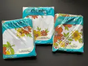 NEW 1 TWIN FLAT 2 FITTED SHEET Vintage Montgomery Ward PAPILLION Floral RETRO