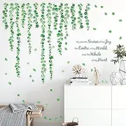 DECOWALL DS9-8052 Eucalyptus Vines Wall Stickers Wall Decals Peel and Stick Removable Wall Stickers for Kids Nursery Bedroom Living Room