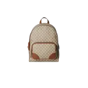 Gucci GG Emblem Medium Backpack Beige Dark Brown