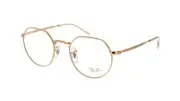 Ray-Ban RB6465 JACK 3086 Hexagonal Gold Eyeglasses Authentic