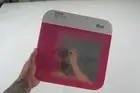 IKEA HYLKJE Mirror Neon Pink 30x30 cm Adhesive Peel & Stick Wall Pop Art Mod NEW
