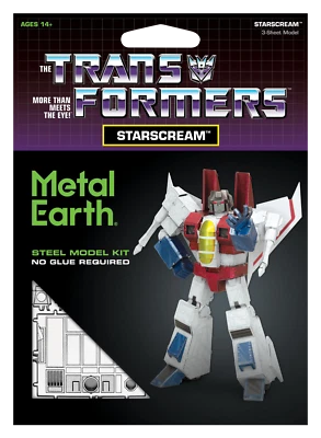 Fascinations Metal Earth Transformers STARSCREAM in Color 3D Steel Model Kit