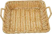 Woven Fruit Basket Multi-function Storage Basket Bread Vegetables Storage Use Vegetable Food Fruit Bowl Wicker Grocery Tabletop Sundries Organizer Light Brown re-usable
