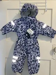 XTM Kioko Purple Leopard Infant Snow Suit - Size 1 *NEW* BNWT