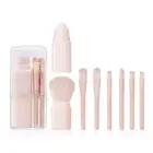 8Pcs Mini Makeup Brushes Set Powder Brush Portable with Case Beauty Makeup Tools