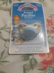 vintage baby king baby pacifier dummy blue fish pattern