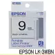 EPSON LK-3WBN 一般白底黑字 標籤帶 (寬度9mm)