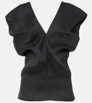 [Khaite] Khaite Ami silk satin top AU 16 black