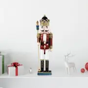 38cm Nutcracker Ornament Puppet Toy for Shelf Christmas Desktop Office