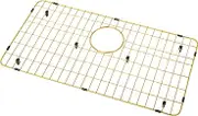 MONSINTA Kitchen Sink Grid and Sink Protectors, Stainless Steel Sink Grids for Bottom of Kitchen Sink, 26" x 14" with Rear Drain for Single Sink Bowl, Golden Color