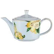 Ashdene Citrus Blooms 950ml New Bone China Brewing Teapot w/ Infuser Blue/Lemon