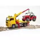 NEW Bruder 02750 MAN TGA Crane Tow Truck With Cross Country Vehicle Set 1:16