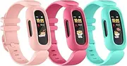 Ouwegaga 3 Pack Band Compatible with Fitbit Ace 3 Bands for Kids, Soft Silicone Waterproof Sport Replacement Wristband for Fitbit Ace 3 Activity-Tracker, Multi Colors