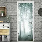 Door Stickers 3D Door Sticker Wall Mural PVC Waterproof Wall Decals Wallpaper for Living Room Bedroom Door Home Decor (Size : 95x215cm)