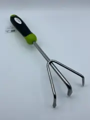 Garden Guru Hand Cultivator Rake Tiller Tool - Stainless Steel Garden Tool