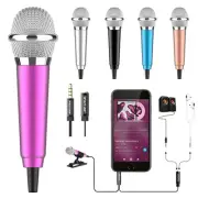 Mini Microphone 3.5mm Portable Tiny Mic for Karaoke Video Recording Interview...