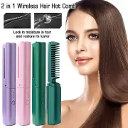 2 In 1 Portable Mini Cordless Hair Straightener Womens Styling Tool Gift