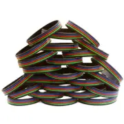 100 of Triple Stripe Wristbands - Bracelets with The Thin Blue, Red, Green Line
