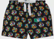 Peter Alexander Junior Boys Rubik's Cube PJ Shorts Size 6 NWT