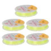 5pcs 0.5mm Elastic String Craft DIY Making Stretchy Cord Thread TPU, Yellow